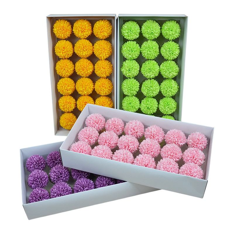 Hoa Sáp Pingpong Lớn Cao Cấp (Hộp 18 Bông) - Sỉ Phụ Kiện Hoa Hoa Sáp Pingpong Lớn Cao Cấp (Hộp 18 Bông)