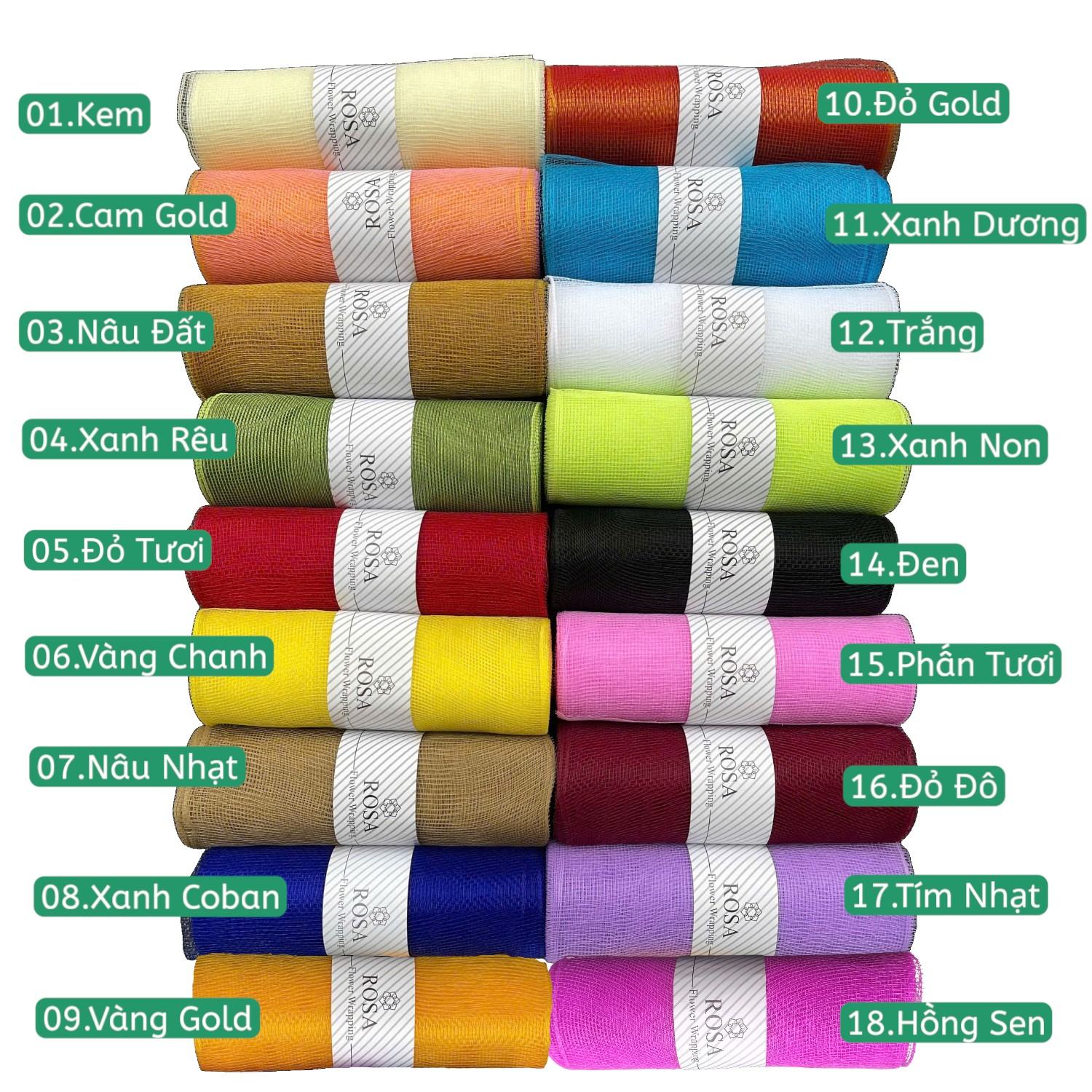 Cuộn Lưới Cứng Ngắn Cao Cấp - Sỉ Phụ Kiện Hoa Cuộn Lưới Cứng Ngắn Cao Cấp - Ảnh 3