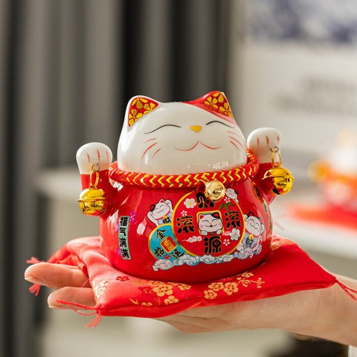 Mèo Thần Tài May Mắn Size 11cm