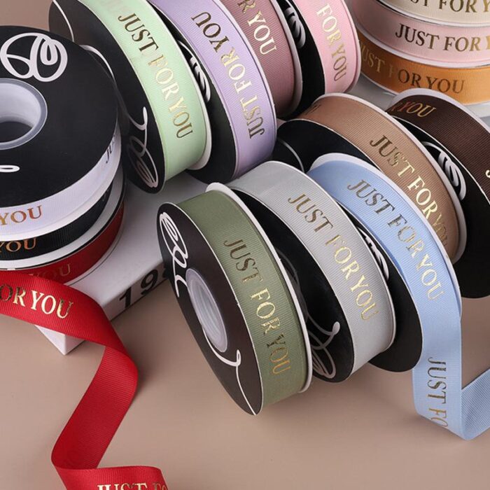 Ruy Băng Lụa Chữ Nhũ Vàng Just For You Cao Cấp