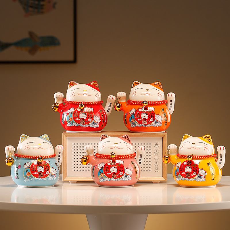 Mèo Thần Tài May Mắn Size 12cm - Sỉ Phụ Kiện Hoa Mèo Thần Tài May Mắn Size 12cm - Ảnh 2