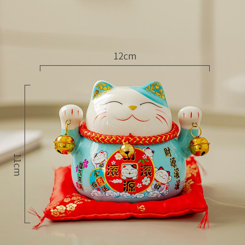 Mèo Thần Tài May Mắn Size 11cm - Sỉ Phụ Kiện Hoa Mèo Thần Tài May Mắn Size 11cm - Ảnh 2