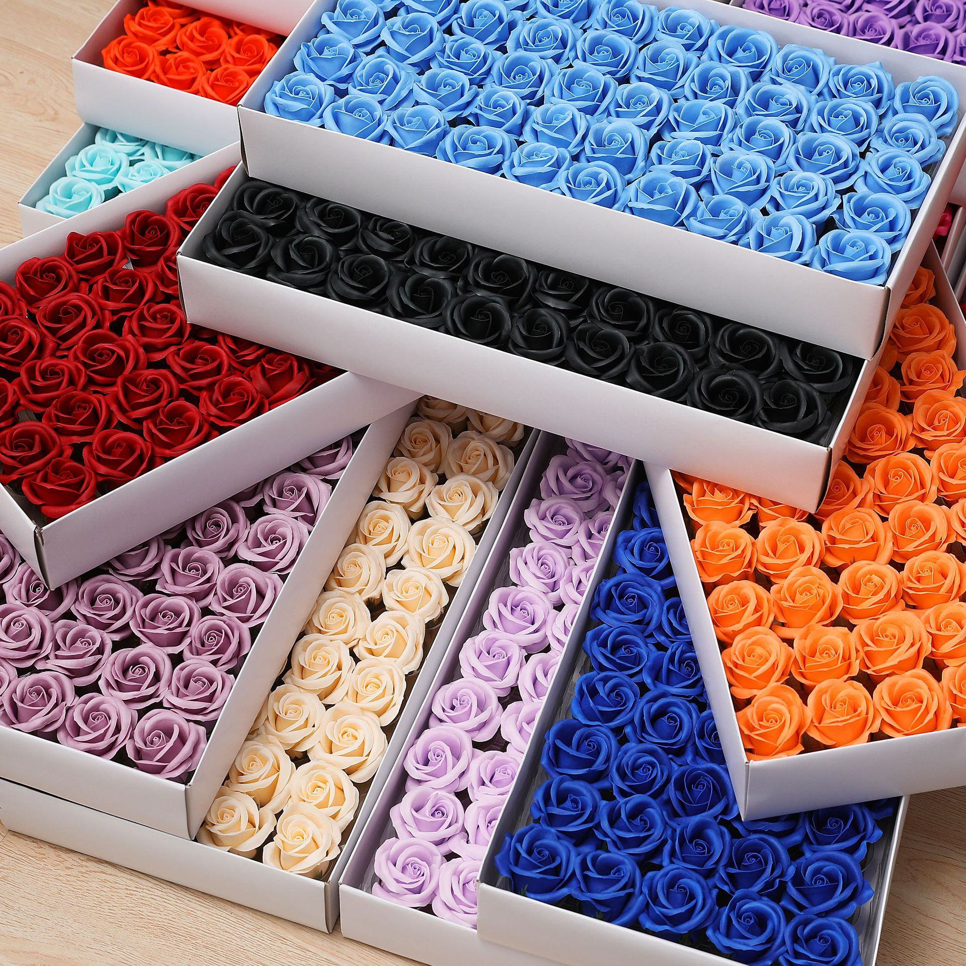 Đầu Bông Hoa Sáp 4 Lớp Cánh Tròn Cao Cấp - Sỉ Phụ Kiện Hoa Đầu Bông Hoa Sáp 4 Lớp Cánh Tròn Cao Cấp - Ảnh 4