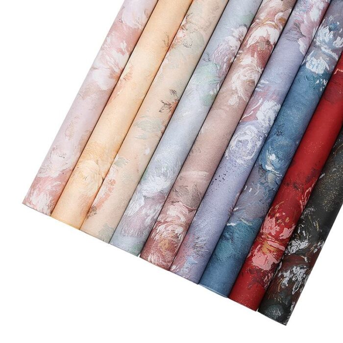 Giấy Gấm Hoa Mẫu Đơn Cao Cấp (Xấp 20 tờ)