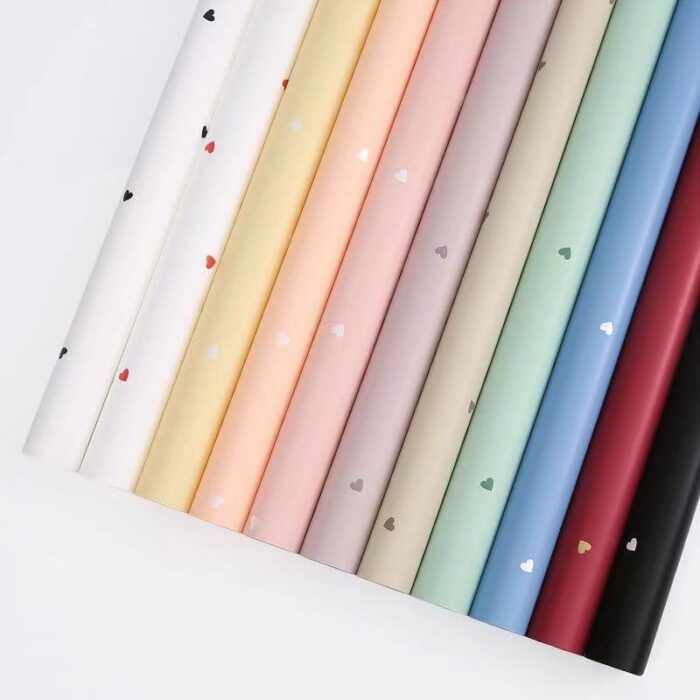 Giấy 1 Mặt Họa Tiết Tim Nhỏ Cao Cấp