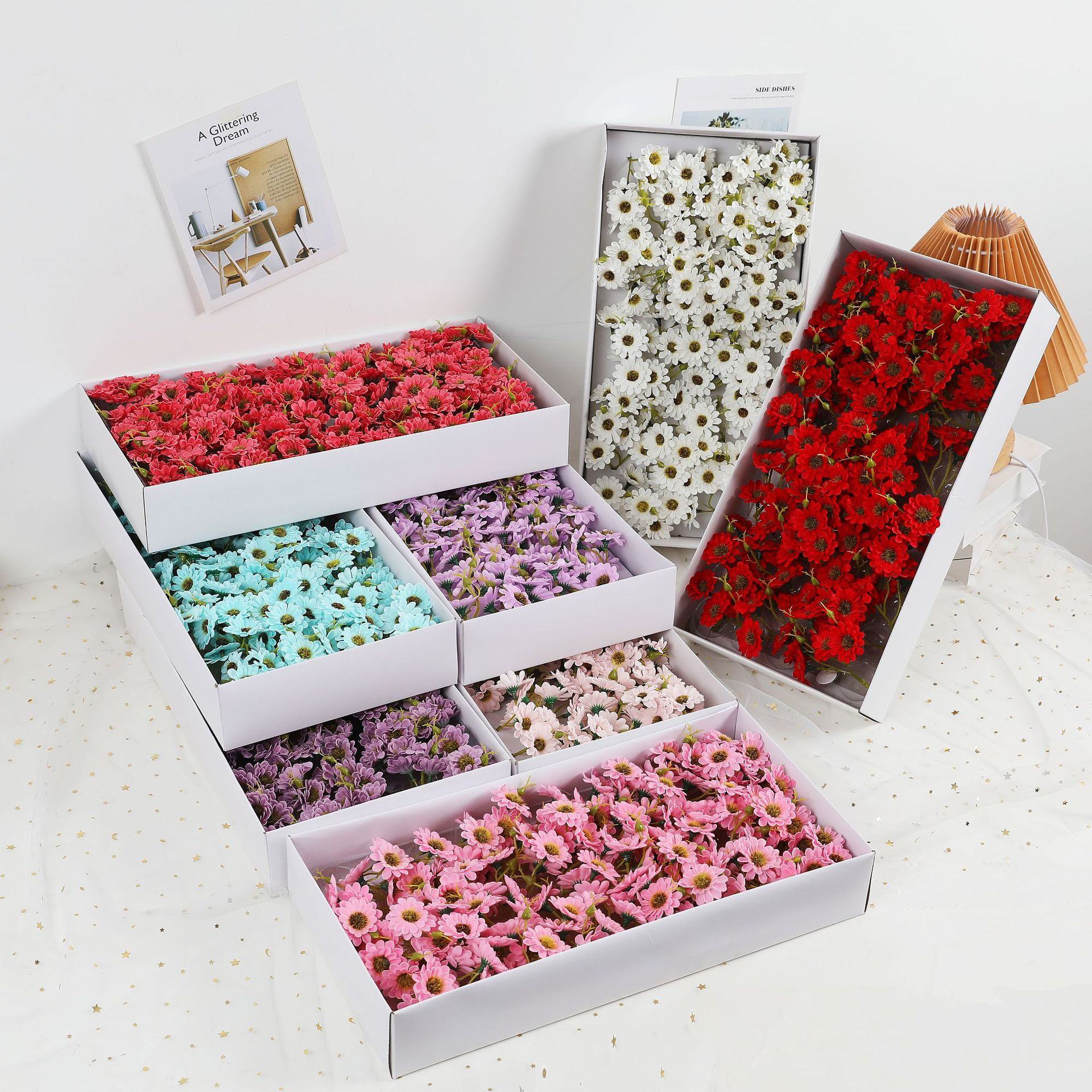 Hoa Sáp Cúc Hoạ Mi Cao Cấp (Hộp 50 Bông) - Sỉ Phụ Kiện Hoa Hoa Sáp Cúc Hoạ Mi Cao Cấp (Hộp 50 Bông)