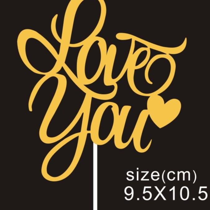Toper Chữ Love You Cao Cấp (1 Bịch 10 Cái) - Sỉ Phụ Kiện Hoa Toper Chữ Love You Cao Cấp (1 Bịch 10 Cái) - Ảnh 3