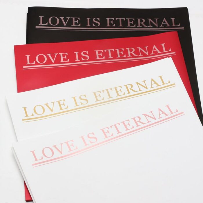 Giấy 1 Mặt Họa Tiết Love Is Enternal Cao Cấp
