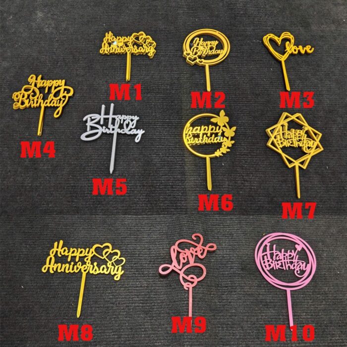 Toper Chữ Nhựa Cao Cấp (Set 10 Cái)