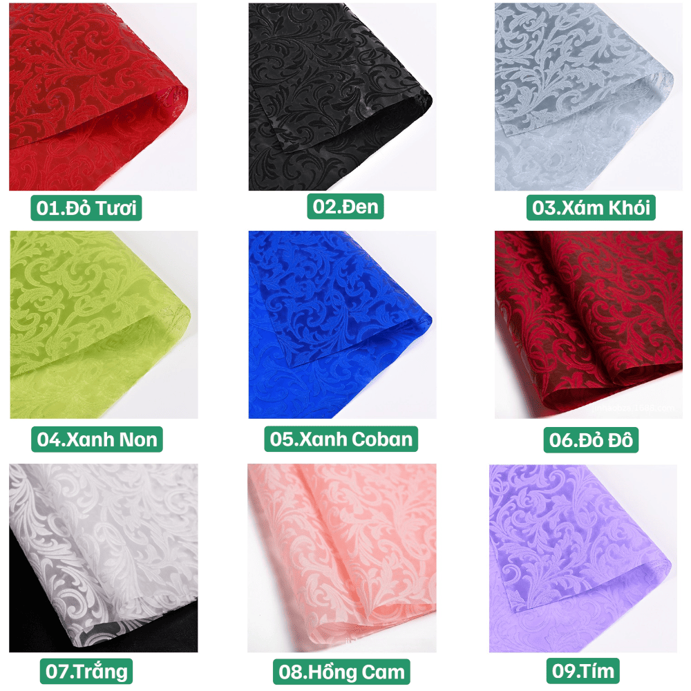 Giấy Gấm Hoạ Tiết Cao Cấp (Xấp 20tờ) - Sỉ Phụ Kiện Hoa Giấy Gấm Hoạ Tiết Cao Cấp (Xấp 20tờ) - Ảnh 3