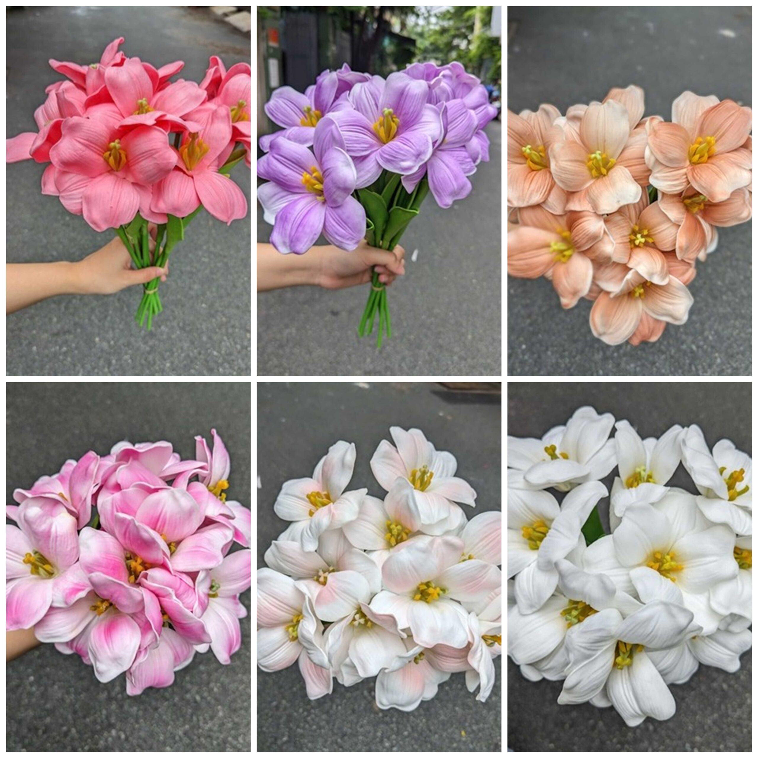 Set 10 Bông Tuylip Nở Cao Cấp - Sỉ Phụ Kiện Hoa Set 10 Bông Tuylip Nở Cao Cấp