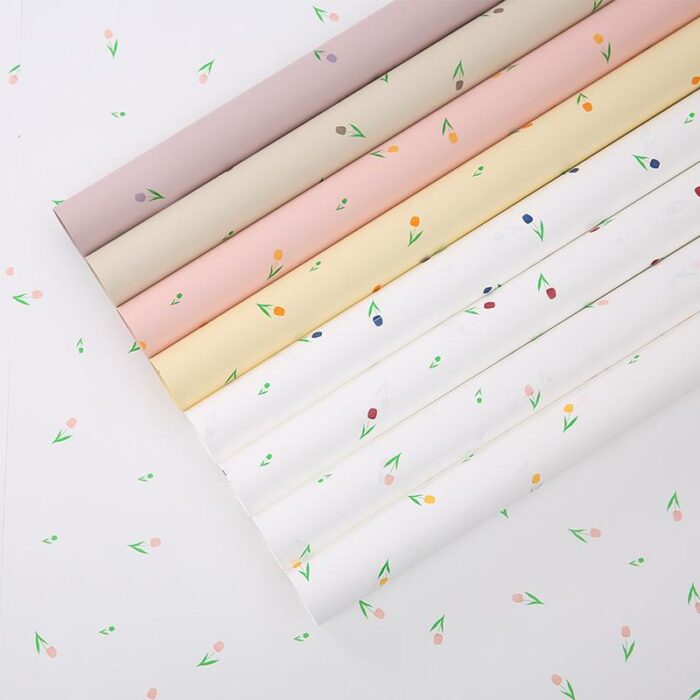 Giấy 1 Mặt Họa Tiết Tulip Cao Cấp