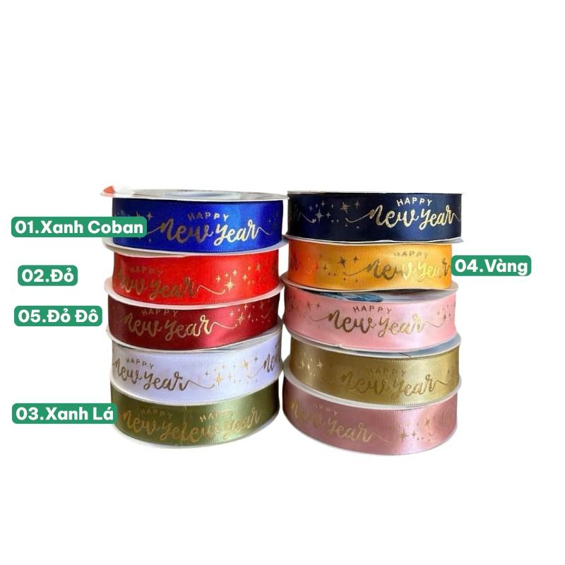 Ruy Băng Chữ Happy New Year Cao Cấp - Sỉ Phụ Kiện Hoa Ruy Băng Chữ Happy New Year Cao Cấp - Ảnh 2