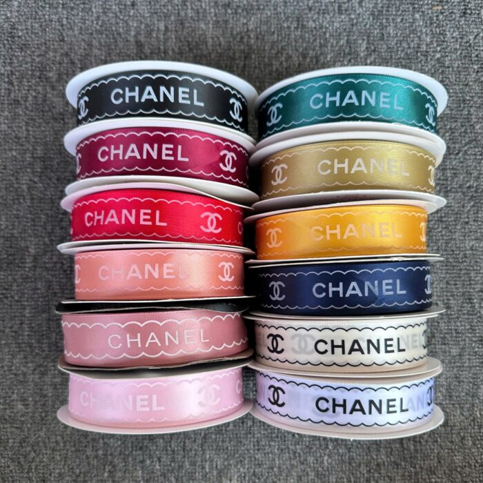 Ruy Băng Lụa Chữ Chanel 2,5Cm Cao Cấp