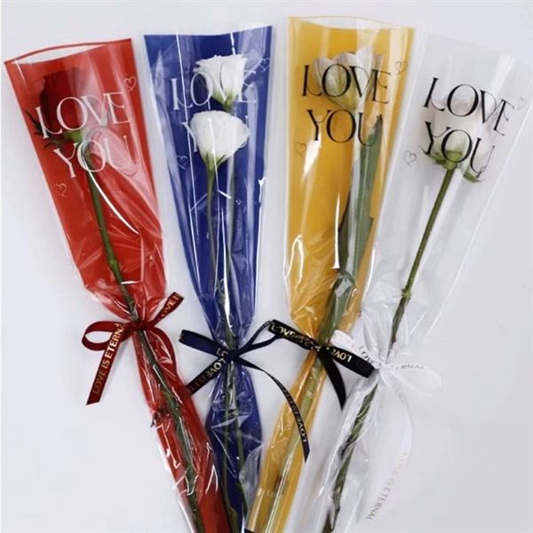 Túi Đựng Hoa 1 Bông Cao Cấp: Love You + 2 Trái Tim - Sỉ Phụ Kiện Hoa Túi Đựng Hoa 1 Bông Cao Cấp: Love You + 2 Trái Tim - Ảnh 2