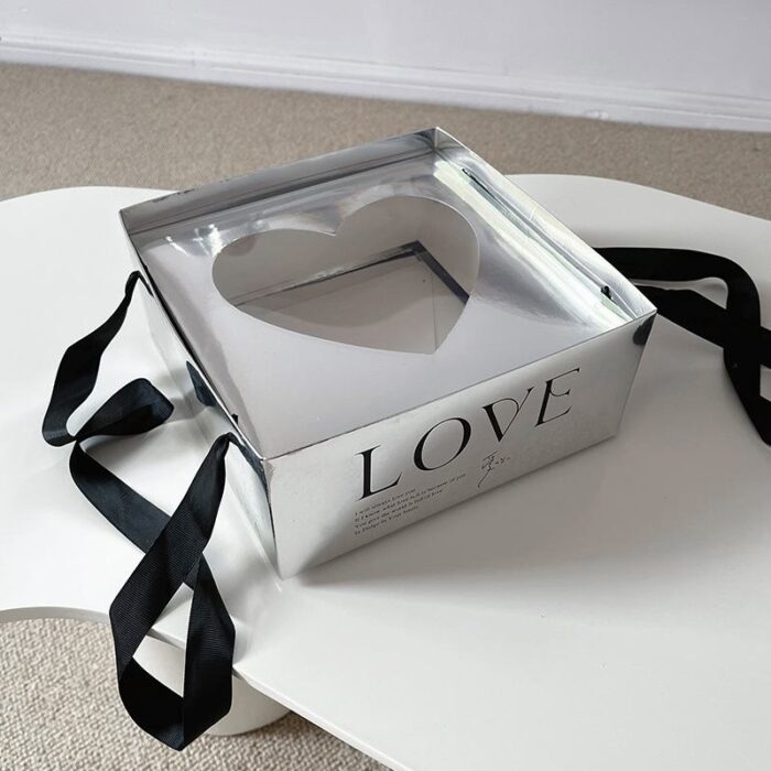 Hộp Tim Bạc Chữ Love Cao Cấp (Set 2 Cái)