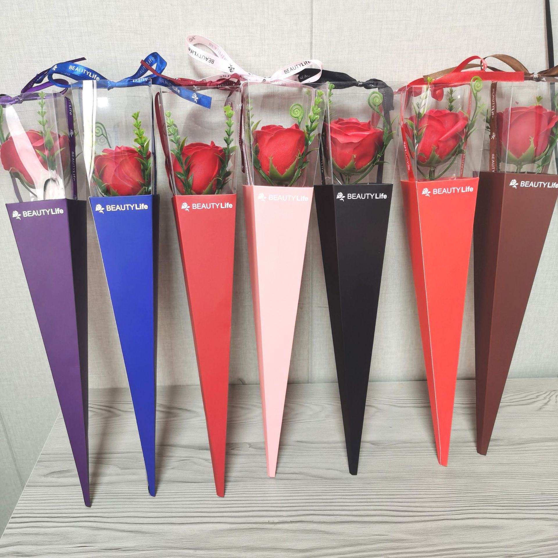 Vỏ Hộp Mika 1 Bông Set 50 cái - Sỉ Phụ Kiện Hoa Vỏ Hộp Mika 1 Bông Set 50 cái - Ảnh 2