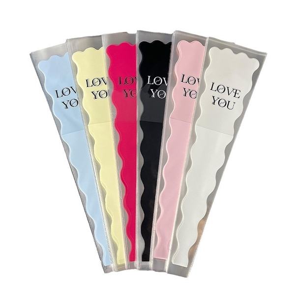 Túi Đựng Hoa 1 Bông Cao Cấp: Love You Gợn Sóng