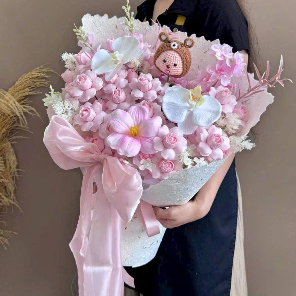 Đầu Bông Hoa Sáp Nụ Hồng Tỉ Muội Hàng Trung VIP - Sỉ Phụ Kiện Hoa Đầu Bông Hoa Sáp Nụ Hồng Tỉ Muội Hàng Trung VIP - Ảnh 4