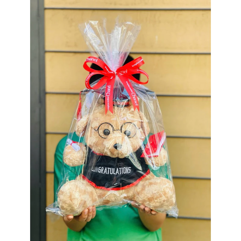 Gấu Bông Tốt Nghiệp Lông Mịn size 30cm - Sỉ Phụ Kiện Hoa Gấu Bông Tốt Nghiệp Lông Mịn size 30cm - Ảnh 3