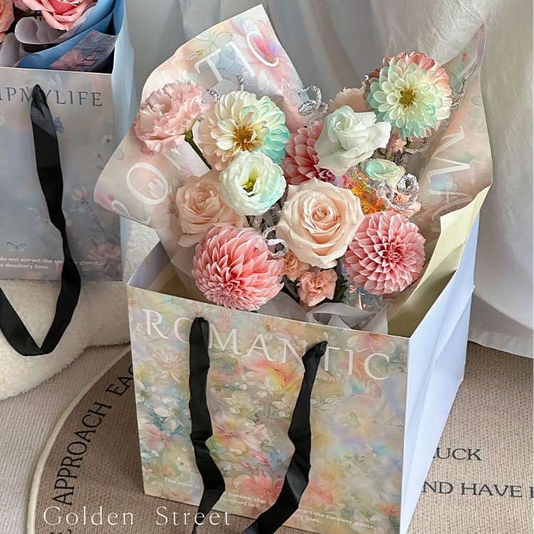 Túi Vuông Giấy Nghệ Thuật(set 10cái) - Sỉ Phụ Kiện Hoa Túi Vuông Giấy Nghệ Thuật(set 10cái) - Ảnh 2