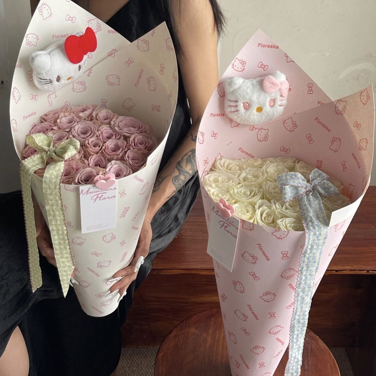 Cốt Đôi Hello Kitty(Tập 5 tờ) - Sỉ Phụ Kiện Hoa Cốt Đôi Hello Kitty(Tập 5 tờ) - Ảnh 3
