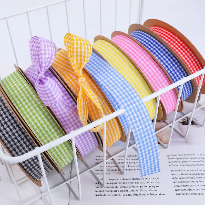 Ruy Băng Caro 2cm Cao Cấp (50yard) - Sỉ Phụ Kiện Hoa Ruy Băng Caro 2cm Cao Cấp (50yard) - Ảnh 3