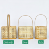 Giỏ Tre Đan Ô Vuông (Set 10c)