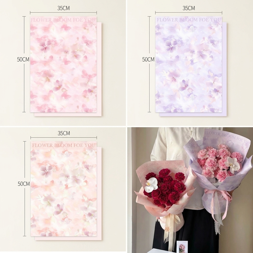 Giấy Nền Hoa Loang Màu Flower Bloom Cao Cấp - Sỉ Phụ Kiện Hoa Giấy Nền Hoa Loang Màu Flower Bloom Cao Cấp