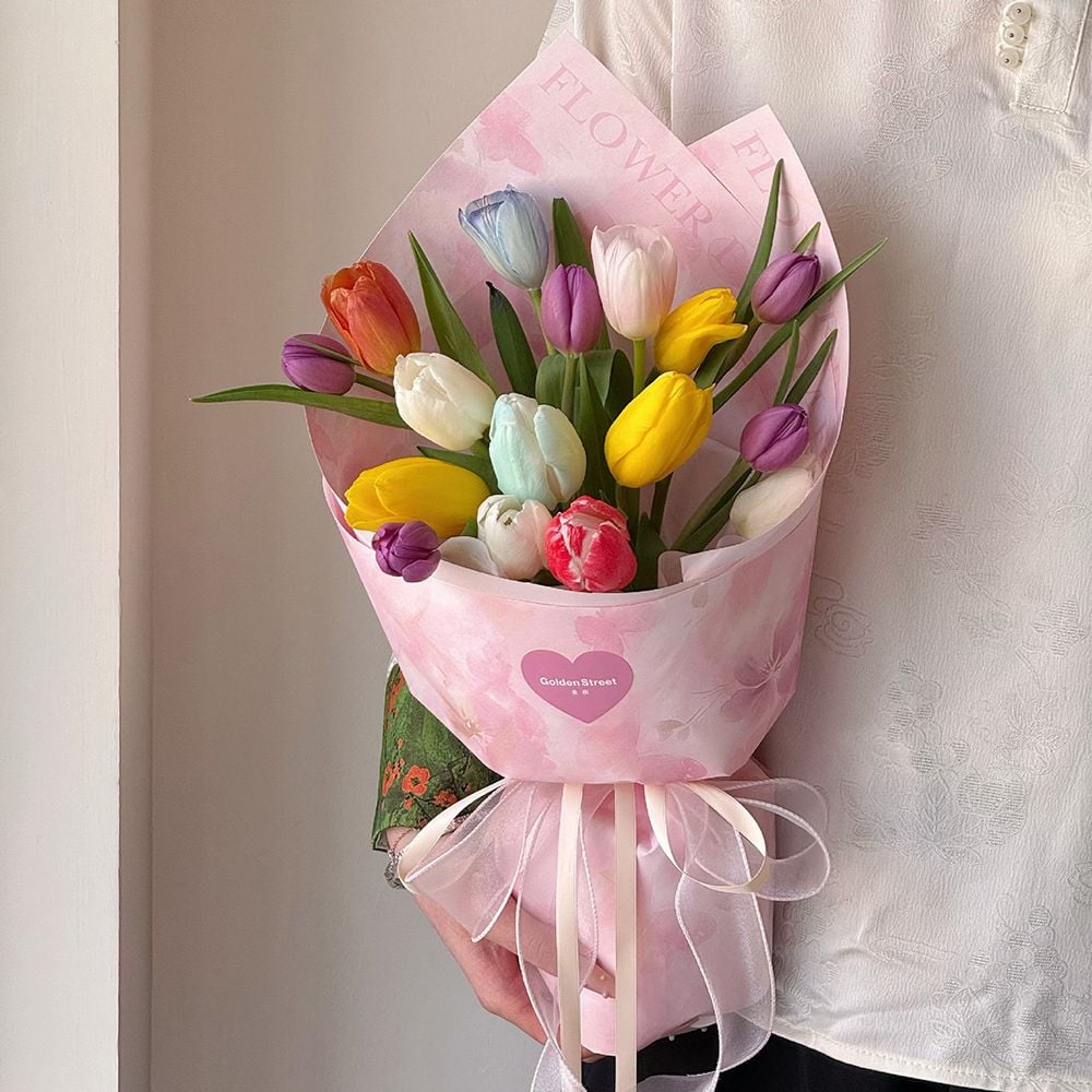 Giấy Nền Hoa Loang Màu Flower Bloom Cao Cấp - Sỉ Phụ Kiện Hoa Giấy Nền Hoa Loang Màu Flower Bloom Cao Cấp - Ảnh 3